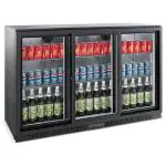 Glacière de bar - Portes coulissantes - 3-Portes - 330 Litres - Noir - 230V - H 90 x L 135 x P 52 CM - Combisteel 7527.0025 €732.00 Armoires à bois