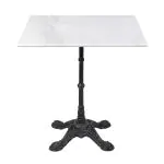 Table - Carrée - 4 Ados - Marbre Blanc - Fonte - H 72 x L 70 x P 70 CM - G-Line 75093 €89.95 Table de terrasse