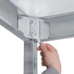 Table de rinçage pour restauration en acier inoxydable - démontable - 1 plateau à gauche - avec support de fond - G-Line RVS-M-00161 €349.00 Tables de rinçage en acier inoxydable