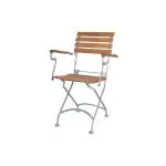 Chaise de terrasse Solide - Accoudoir - Argenté - Fonte - G-Line HW-03221 €99.95 Chaises de terrasse