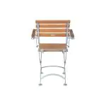 Chaise de terrasse Solide - Accoudoir - Argenté - Fonte - G-Line HW-03221 €99.95 Chaises de terrasse