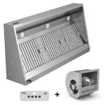 Hotte aspirante - Complète - Modèle incliné - Inox - 230 V - H 52 x L 200 x P 95 cm - 2000 m³ - G-Line HW-39939 €1,079.00 Hottes aspirantes