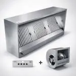 Extracteur - Complet - Modèle Box - inox - 230V - H 52 x L 150 x P 95 CM - G-Line HW-44593 €979.00 Hottes aspirantes