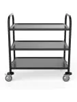 Chariot de service en acier inoxydable - 3 Niveaux - Noir - Extra robuste soudé - G-Line 73928 €169.00 Chariots de service