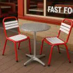 Table de terrasse - Argent - Aluminium - Ø 60 x H 74 CM - G-Line HW-24804 €39.95 Table de terrasse