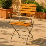 Chaise de terrasse Solide - Accoudoir - Argenté - Fonte - G-Line HW-03221 €99.95 Chaises de terrasse