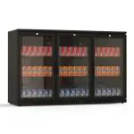 Réfrigérateur bar - 254 litres - 3 portes - porte vitrée - ventilé - noir - G-Line HW-146876 €599.00 Vitrine à boisson