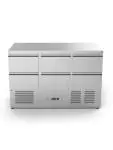 Établi réfrigéré - 6 tiroirs - 368 litres - Inox - 230 V - H 88 x L 136,5 x P 70 cm - G-Line 26291 €1,199.00 Établis réfrigérés