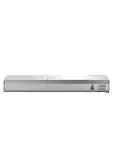 Vitrine réfrigérée - 9 x 1/3 GN - Dessus inox - 230V - L 200 CM - G-Line 26304 €409.00 Vitrine avec couvercle en acier inoxydable