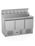 Saladette - 3 portes - 392 litres - Inox - 230 V - H 97 x L 136,5 x P 70 cm - G-Line 26282 €899.00 Saladette