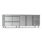 Etabli réfrigéré - 2 portes - 4 tiroirs - inox - 230V - H 85 x L 224,2 x P 70 CM - G-Line GL-167741 €2,199.00 Établis réfrigérés