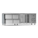 Etabli réfrigéré - 2 portes - 4 tiroirs - inox - 230V - H 85 x L 224,2 x P 70 CM - G-Line GL-167741 €2,199.00 Établis réfrigérés