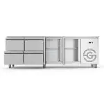 Etabli réfrigéré - 2 portes - 4 tiroirs - inox - 230V - H 85 x L 224,2 x P 70 CM - G-Line GL-167741 €2,199.00 Établis réfrigérés