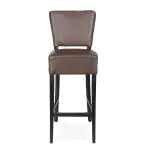 Tabouret de bar Naples - Avec dossier - Marron - Cuir synthétique - G-Line HW-019092 €75.95 Tabourets de bar