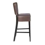 Tabouret de bar Naples - Avec dossier - Marron - Cuir synthétique - G-Line HW-019092 €75.95 Tabourets de bar