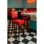 Tabouret de bar Naples - Avec dossier - Rouge - G-Line HW-019095 €75.95 Tabourets de bar