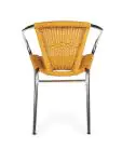 Chaise de terrasse Cannet - Empilable - Accoudoir - Osier tressé - Naturel - Aluminium - G-Line HW-00059 €42.95 Chaises de terrasse