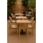 Chaise terrasse Bea - Empilable - Taupe - Plastique - G-Line HW-61233 €39.95 Chaises de terrasse