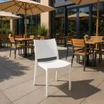 Chaise de terrasse Lotus - Empilable - Blanc - G-Line HW-61244 €29.95 Chaises de terrasse