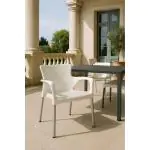 Chaise de terrasse Anny - Empilable - Accoudoir - Blanc - G-Line HW-61255 €29.95 Chaises de terrasse