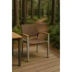 Chaise de terrasse Moon Super - Empilable - Accoudoir - Marron - G-Line HW-12462 €59.95 Chaises de terrasse