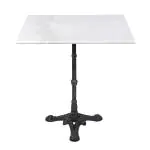 Table carrée à 3 pieds en marbre blanc et fonte, dimensions : H 72 x L 60 x P 60 cm, collection G-Line. HW-18669 €59.95 Table de terrasse