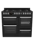 Cuisinière à gaz - 7 brûleurs - 2 fours électriques - Gril - Rangement - Noir - 400V - G-Line 75717 €999.00 Cuisinières à gaz avec four