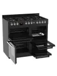 Cuisinière à gaz - 7 brûleurs - 2 fours électriques - Gril - Rangement - Noir - 400V - G-Line 75717 €999.00 Cuisinières à gaz avec four