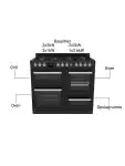 Cuisinière à gaz - 7 brûleurs - 2 fours électriques - Gril - Rangement - Noir - 400V - G-Line 75717 €999.00 Cuisinières à gaz avec four