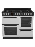 Cuisinière à gaz - 7 brûleurs - 2 fours électriques - gril - rangement - inox - 400V - G-Line 75716 €999.00 Cuisinières à gaz avec four