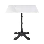 Table - Carrée - 4 Ados - Marbre Blanc - Fonte - H 72 x L 80 x P 80 CM - G-Line 75096 €99.95 Table de terrasse