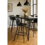 Tabouret de bar Nicolas - Gris - Cuir synthétique - G-Line 71388 €79.95 Tabourets de bar