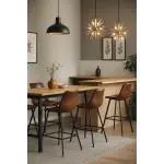 Tabouret de bar Nicolas - Cognac - Cuir synthétique - G-Line 71387 €79.95 Tabourets de bar