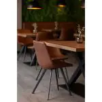 Chaise Nicolas - Cognac - Cuir synthétique - G-Line 71385 €64.95 Chaises en métal