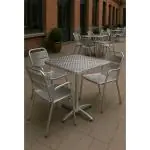 Table de terrasse - Argent - Aluminium - H 74 x L 70 x P 70 CM - G-Line HW-74760 €59.95 Table de terrasse
