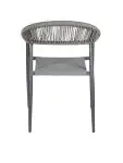 Chaise de patio Joanna - Empilable - Accoudoirs - Rotin - Anthracite - G-Line 81274 €59.95 Chaises de terrasse