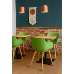 Chaise Alexia - Vert clair / Aspect bois - Synthétique - G-Line 81301 €44.95 Chaises en bois