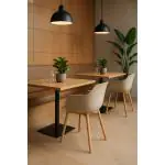 Chaise Alexia - Taupe / Aspect bois - Plastique - G-Line 81299 €44.95 Chaises en bois