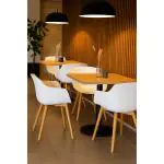 Chaise Alexia - Blanc / Aspect bois - Synthétique - G-Line 81298 €44.95 Chaises en bois