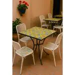 Table de terrasse Espagne - Céramique - Noire - H 72,5 x L 70 x P 70 cm - G-Line HW-141015 €99.95 Table de terrasse