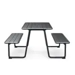 Table de pique-nique Mino - L 150 cm - Gris foncé - G-Line GL-167813 €399.00 Tables de pique-nique