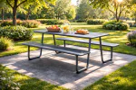 Table de pique-nique Mino - L 150 cm - Gris foncé - G-Line GL-167813 €399.00 Tables de pique-nique