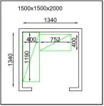 Étagère en L - H 119 x L 115,2 x P 40 cm - Pour chambre froide/congélateur - H 200 x L 150 x P 150 cm - Gamme G GL-169000 €549.00 Accessoires pour entrepôts frigorifiques