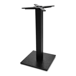 Pied de table en fonte - 40 x 40 cm - Noir - Finition martelée plate - G-Line