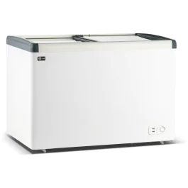 Glacière / Coffre à glace - 400 litres - Porte coulissante en verre - Modèle droit - G-Line