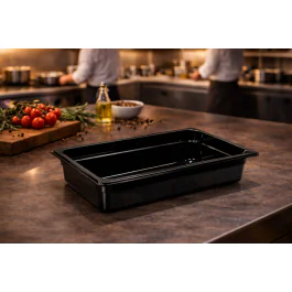 Bac gastronorme - 1/2 GN - 100 MM - Noir - Polycarbonate - G-Line