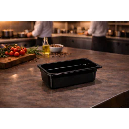 Bac gastronorme - 1/3 GN - 100 MM - Noir - Polycarbonate - G-Line