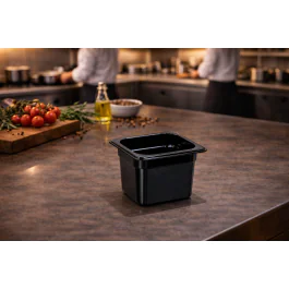 Bac gastronorme - 1/6 GN - 150 MM - Noir - Polycarbonate - G-Line