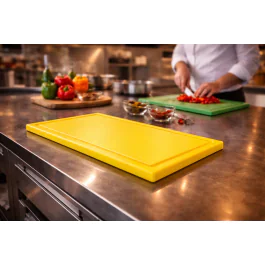 Planche à découper - HACCP - Canal à jus - Vert - 1/2 GN - Ligne G