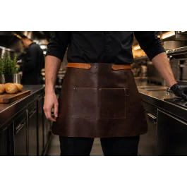 Tablier authentique - Court - Cognac - Cuir - Ligne G